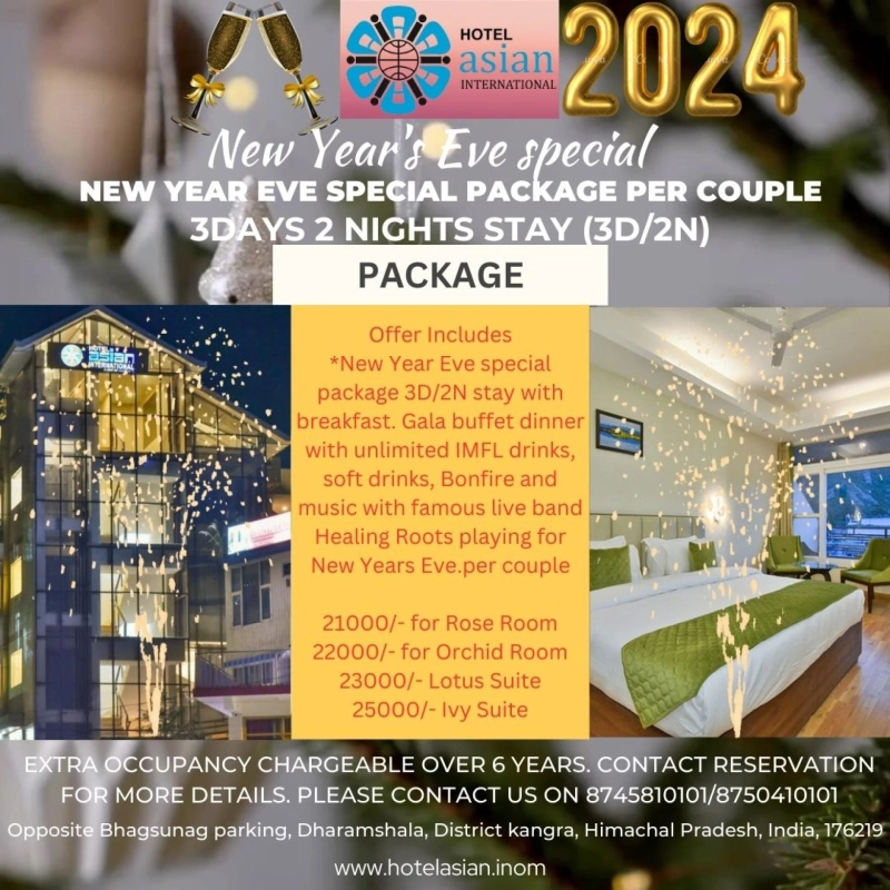 New Year's Eve: 3D/2N, Gala Dinner, Drinks, Music! +91 8745810101