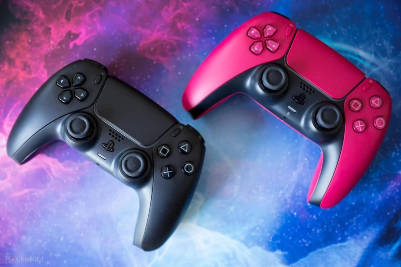PS5 DualSense Controller: Cosmic Red and Midnight Blue
