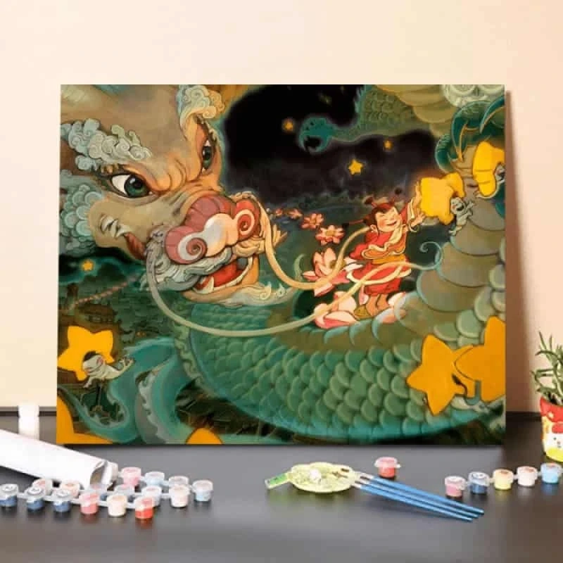 Magical Inspirations: Embrace Creativity with Dragon, Van Gogh, and Butterfly Paint-by-Numbers Kits