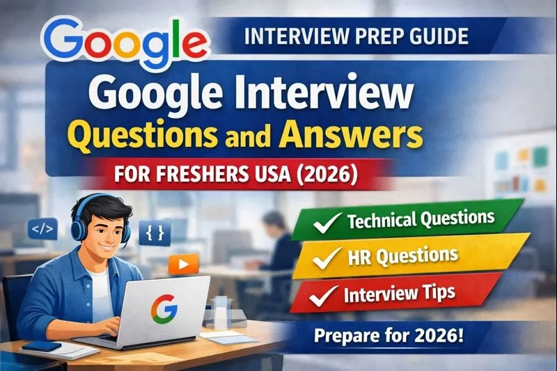 Google Technical Interview Questions and Answers for Freshers (USA) – 2026