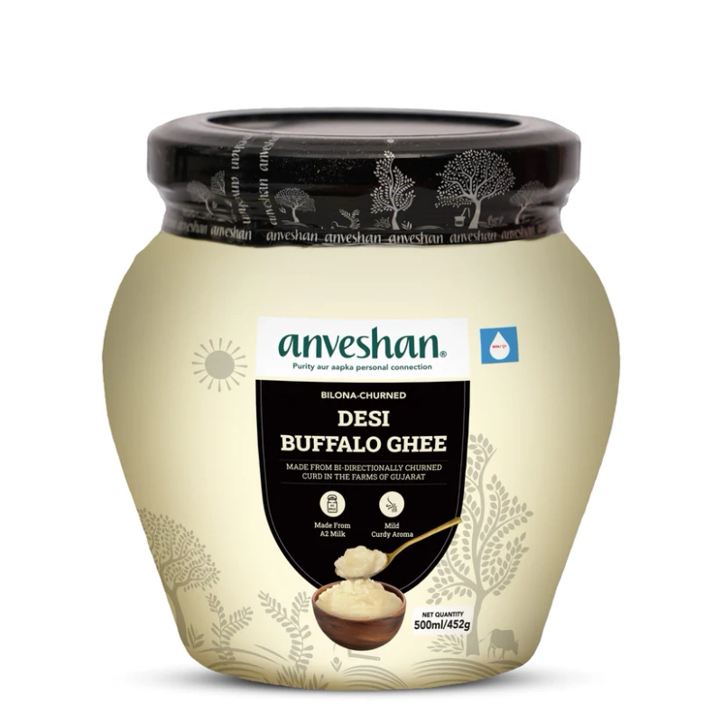 Anveshan Desi Buffalo Ghee – Pure Power and Nutrition from Traditional Indian Farms