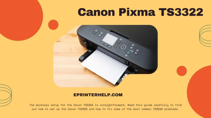 Install or configure the Canon TS3322 manually.