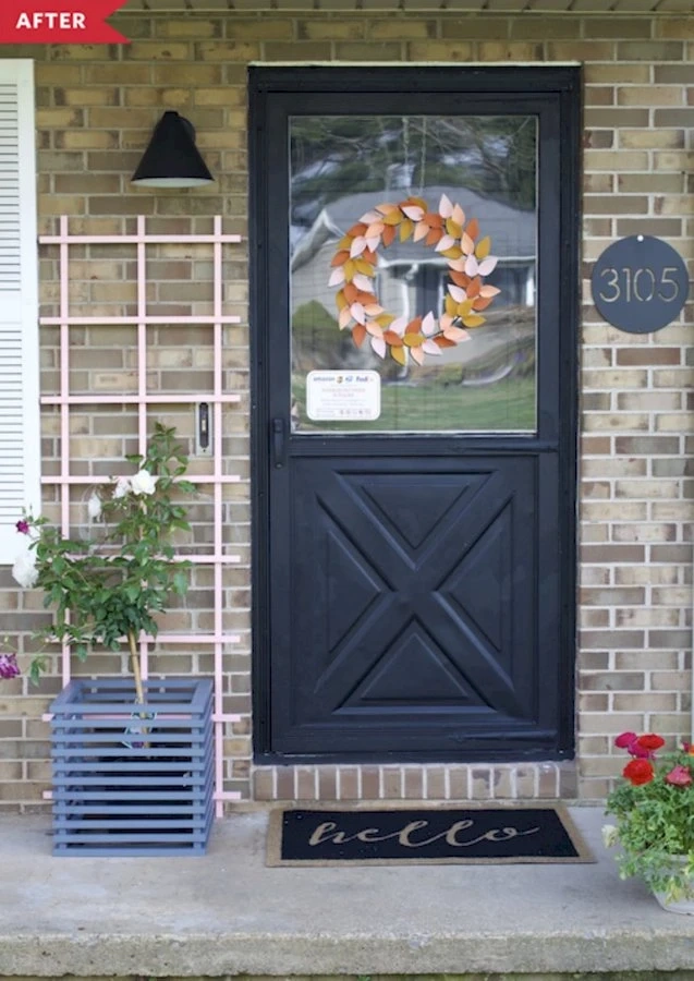 Before and After: This 1970s Front Door Got a Springy Redo in Just a Weekend