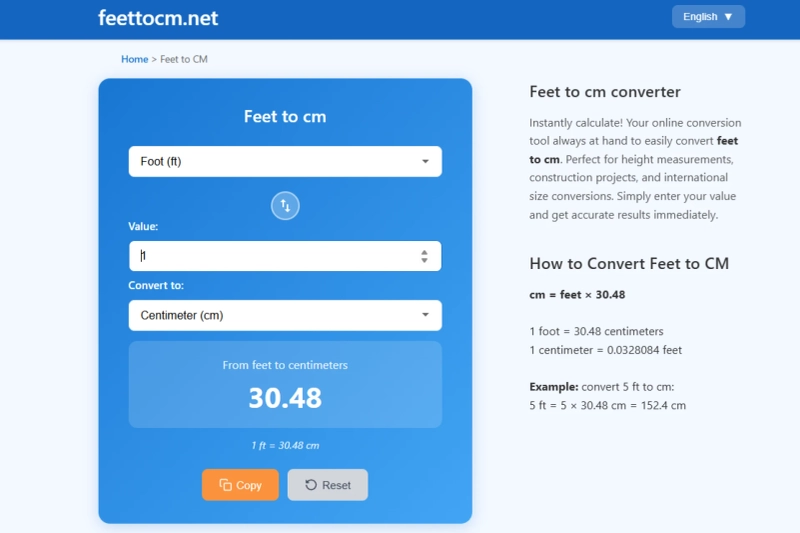 How Is the Feet to Centimeter Conversion Officially Defined?
