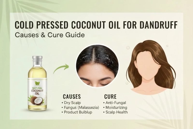 Cold Pressed Coconut Oil for Dandruff: Causes & Cure Guide