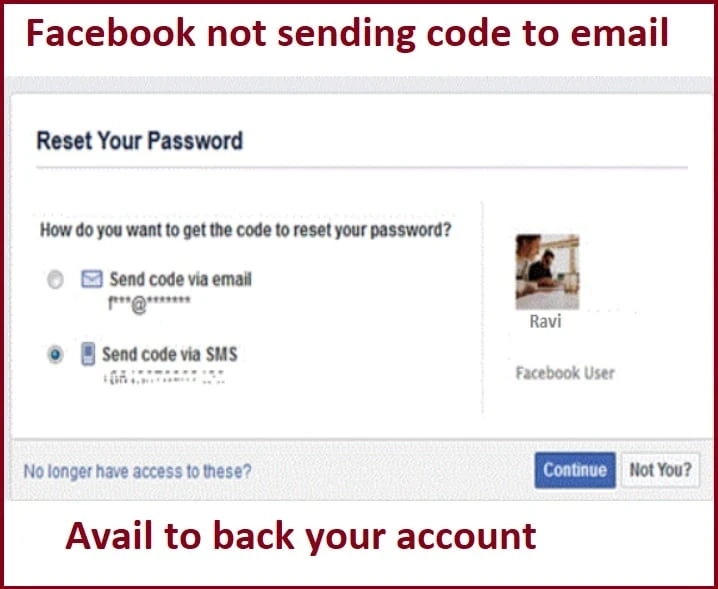 Why is Facebook not sending me a code to reset my password?
