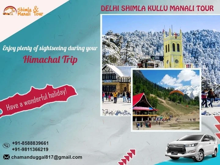 Book Delhi Shimla Kullu Manali Tour Package