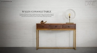 Buy Wood Console Table Online - Gulmohar Lane