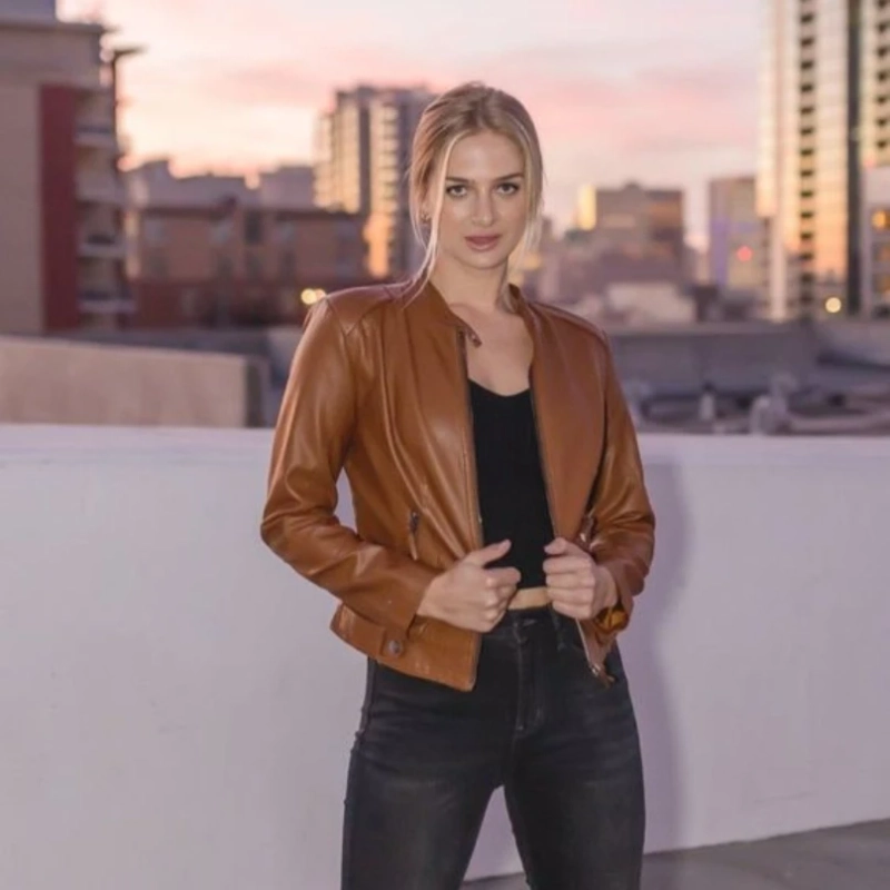 Women's Dark Brown Leather Jacket | A Timeless Fashion Statement