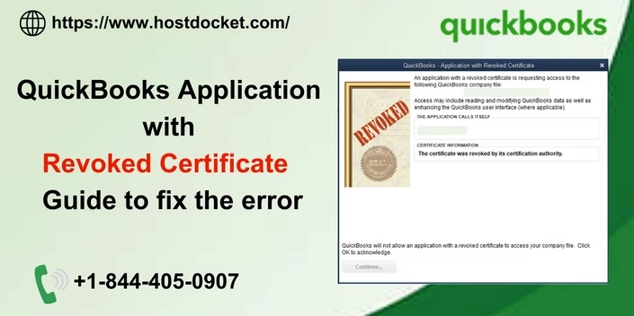 How to fix QuickBooks Application with Revoked Certificate error