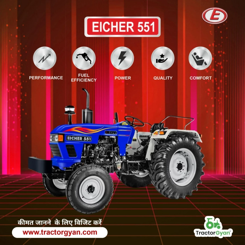 Eicher 551 Specification, Price in India 2022 - Tractorgyan