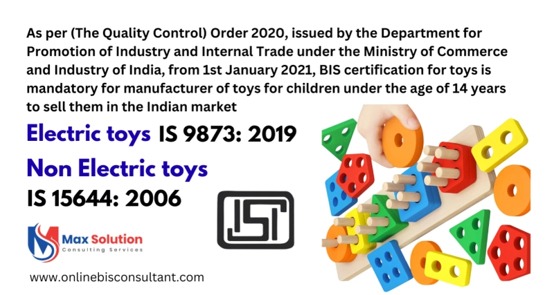 TOYS QUALITY CONTROL ORDER - BIS CERTIFICATION FOR TOYS