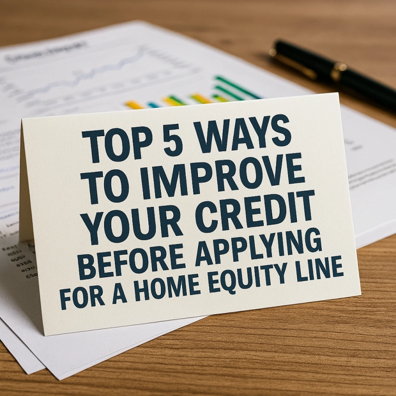 Top 5 Ways to Improve Your Credit Before Applying for a Home Equity Line