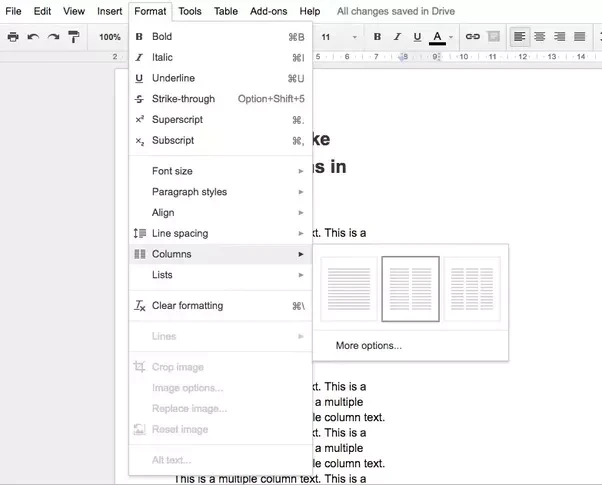 Make Multiple Columns in Google Docs with Templates