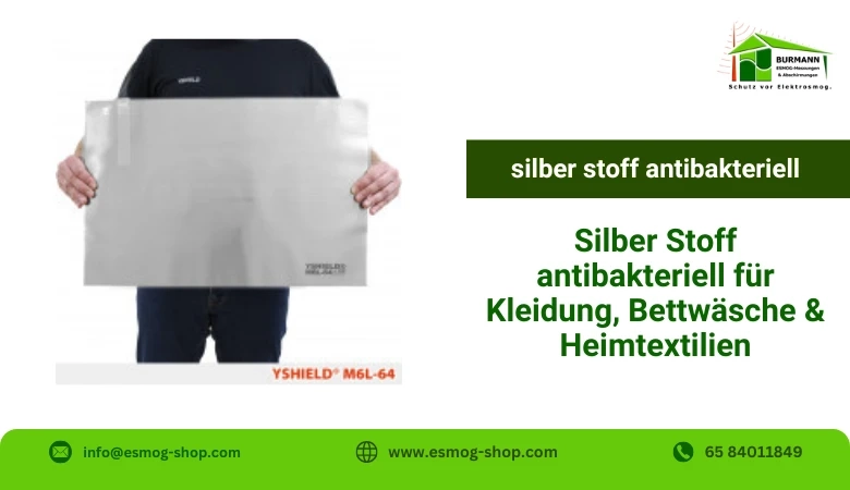 Silber Stoff antibakteriell für Kleidung, Bettwäsche & Heimtextilien