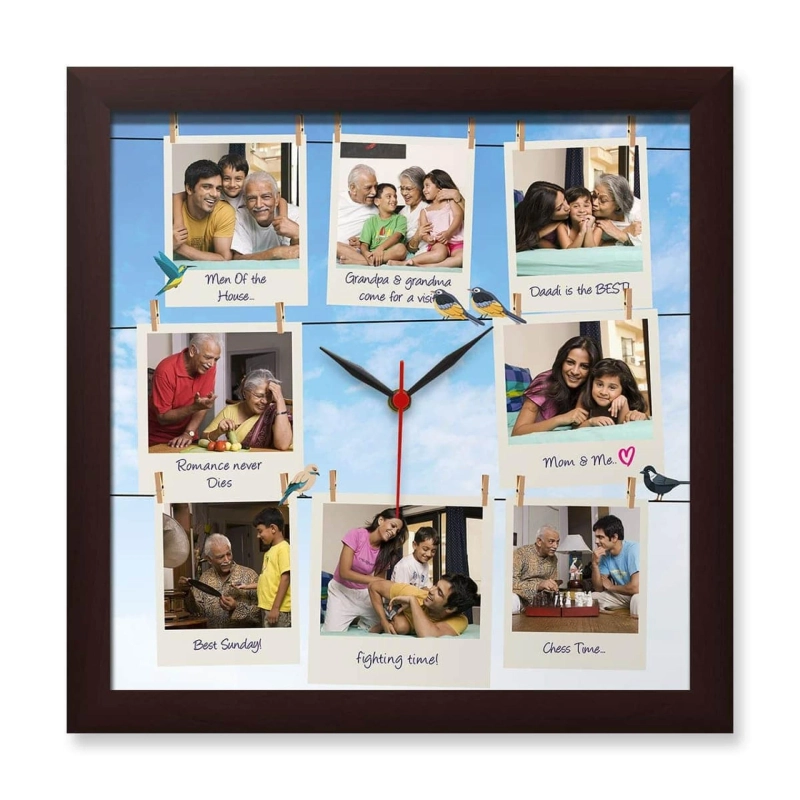 Read On to Fall in Love with Personalized Photo Clock to Decorate the Wall