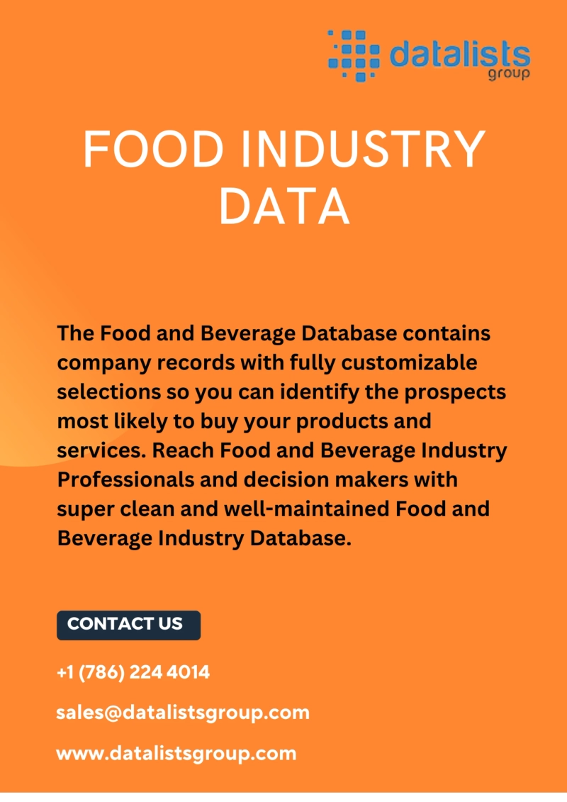 Data Management is a key role in food and beverage industry
