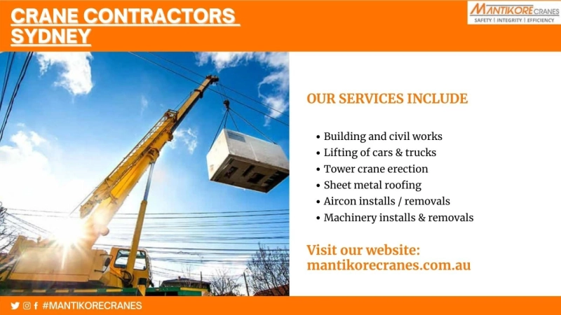 How are the crane inspected with the help of crane contractors Sydney