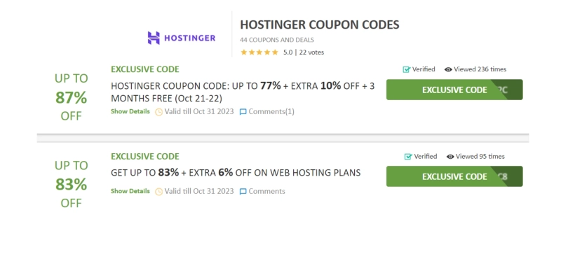 Saving big has never been easier with Hostinger coupon codes!