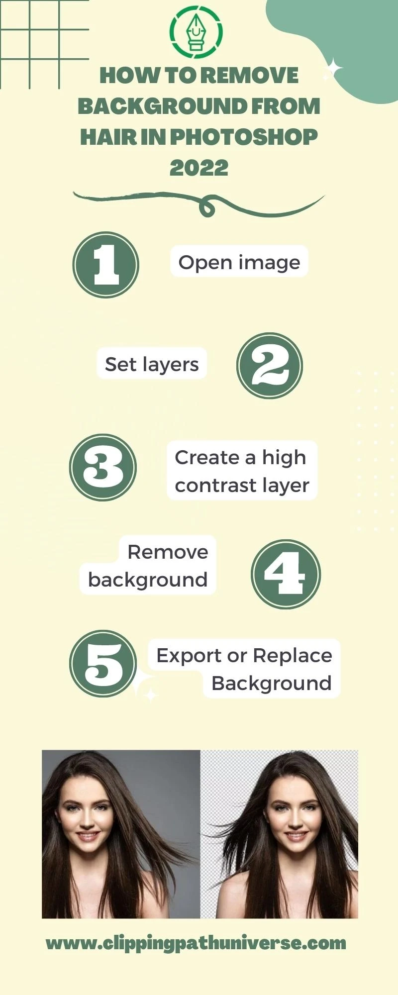 How to remove background from hair in photoshop 2022