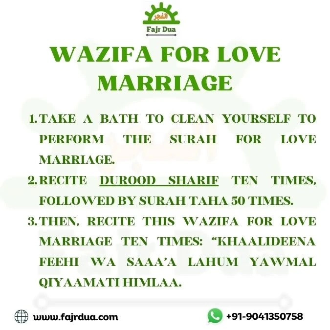 Wazifa For Success In Love Marriage