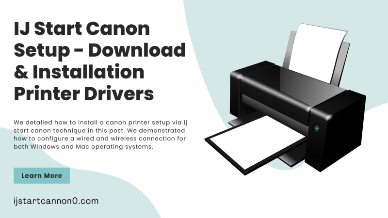 Windows setup for a Canon printer