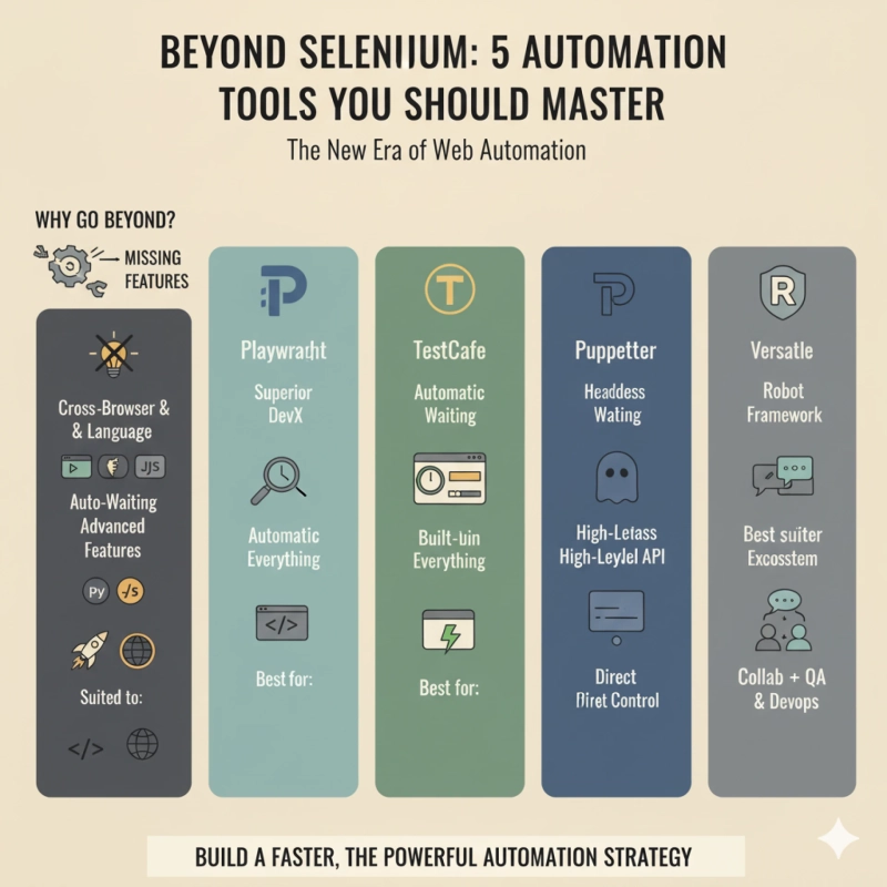 Beyond Selenium: 5 Automation Testing Tools You Should Master