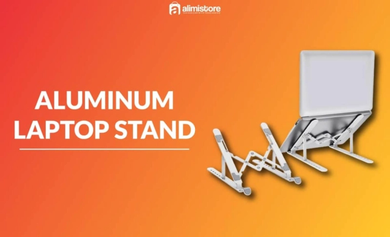 Aluminum laptop stand