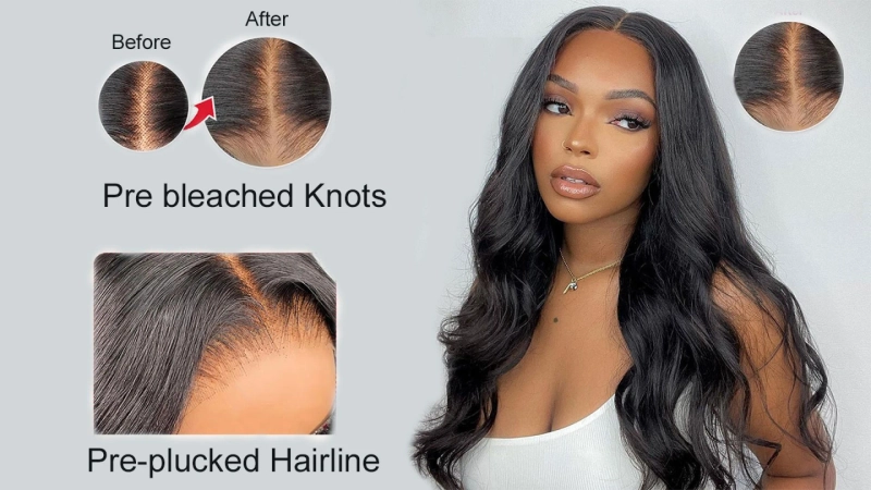 Pre Bleached Knots Wig Vs Unbleached Knots Wig