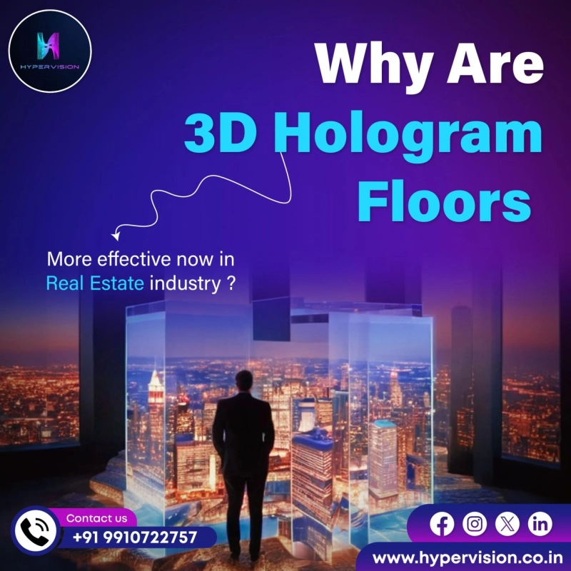 Why are 3D hologram floors more effective now in the real estate industry ?