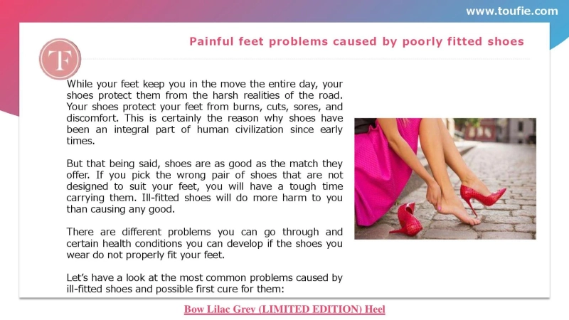 Painful feet problems caused by poorly fitted shoes