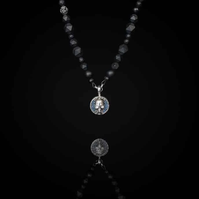 Edgy Elegance: Unveiling the Allure of the Black Skull Necklace by Compass Jewelry