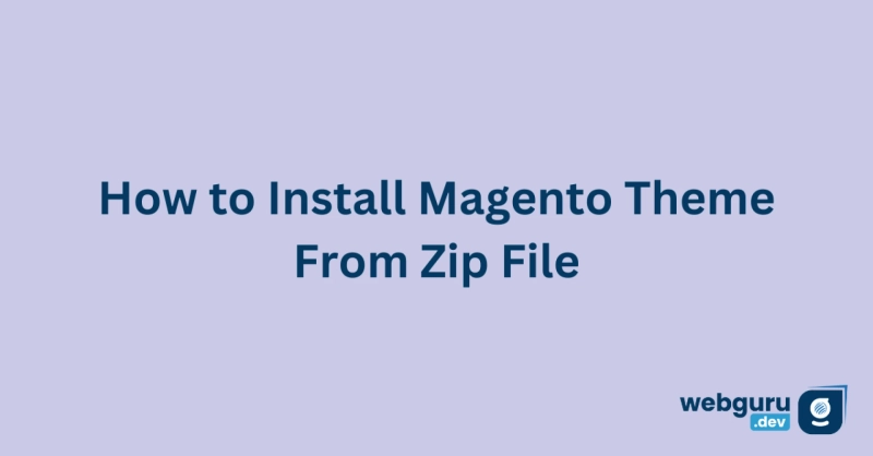 How to Install Magento Theme From Zip File