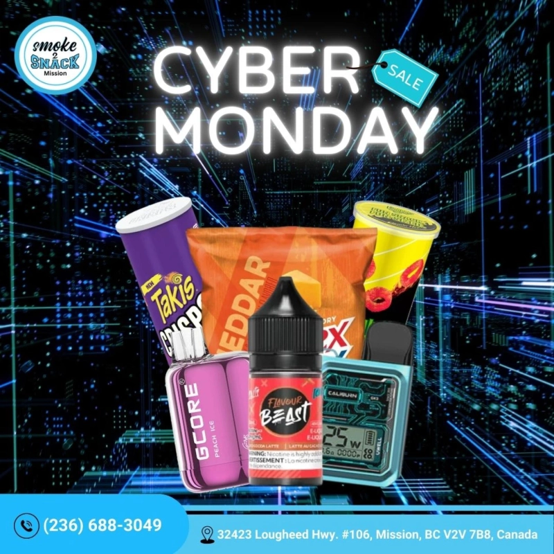 Disposable Vape in Mission – Cyber Monday Sale at Smoke2Snack You Can’t Miss!