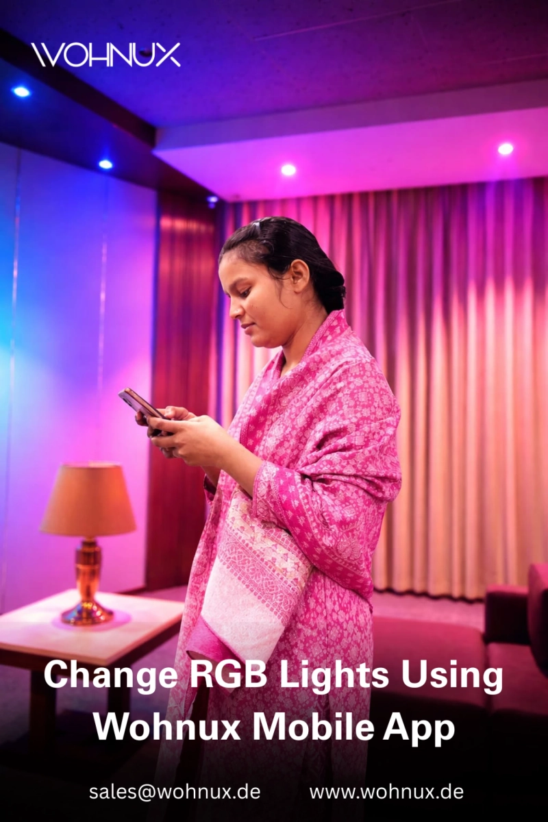 Change RGB Lights with wohnux Mobile App - wohnux