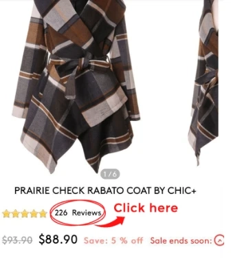 PRAIRIE CHECK RABATO COAT BY CHIC