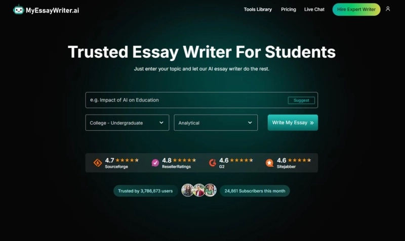MyEssayWriter.ai Review: Reliable AI Essay Writing Tool 