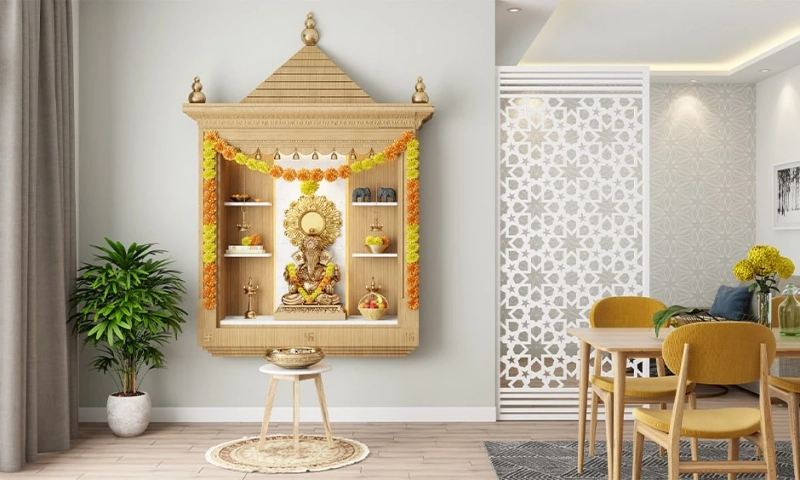 Corian Mandir Design for Home – A Perfect Blend of Devotion and Modern Style