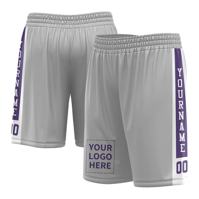 Custom Gray Basketball Shorts: Modern Performance Style