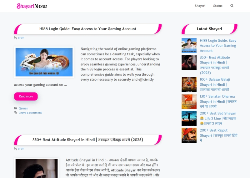 Discover the Magic of Shayari, Status, and Captions on Shayarinow.com