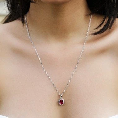 Add a dash of glamour to your makeover with a ruby necklace