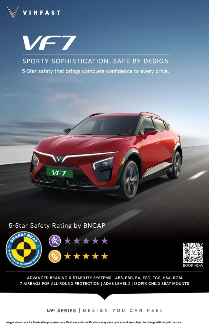Safety at the Forefront: VinFast VF 6 and VF 7 Secure 5-Star Bharat NCAP Ratings