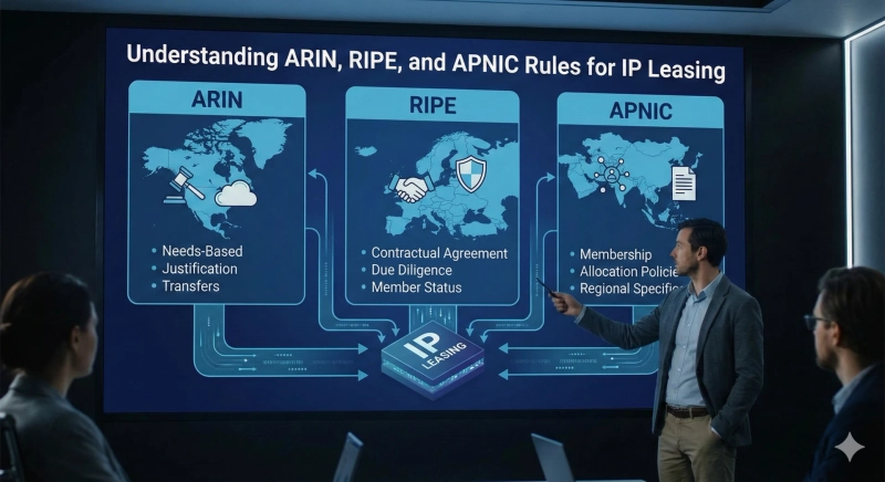 Understanding ARIN, RIPE, and APNIC Rules for IP Leasing