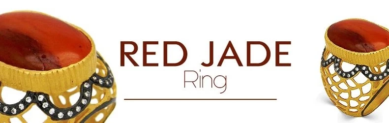 Wholesale Red Jade Rings Jewelry Shop in Jaipur