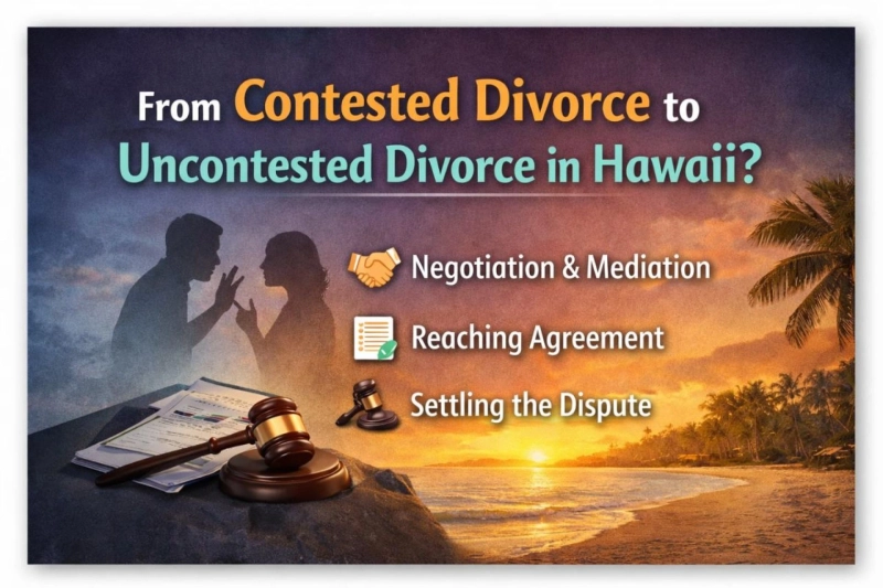 Can a Contested Divorce in Hawaii Turn Into an Uncontested One Later?