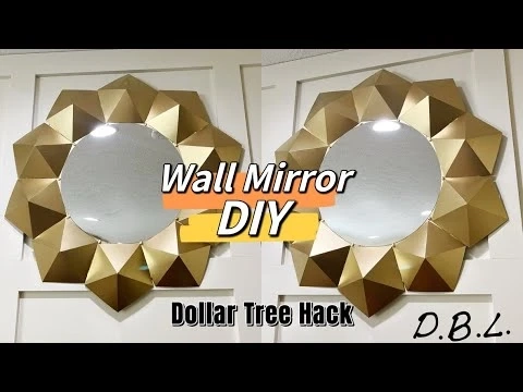 How to Make a Large 3d Pyramid Wall Mirror Using Dollar Tree | Easy DIY 3D Pyramid Wall Mirror