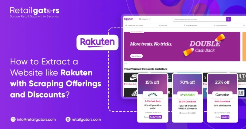 How to Extract a Website like Rakuten with Scraping Offerings and Discounts?