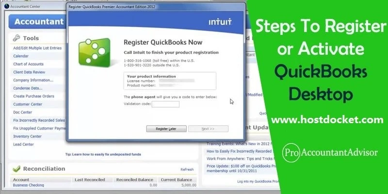 How to register or activate QuickBooks desktop?