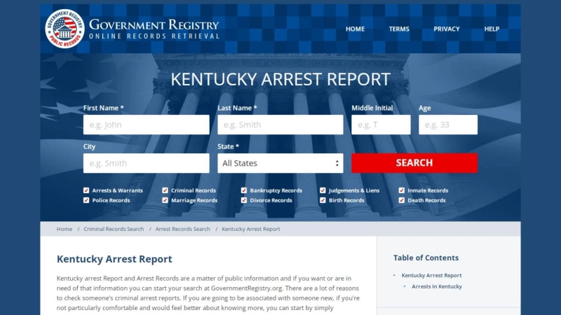 Arrests KY: Search Kentucky’s Inmate Listings