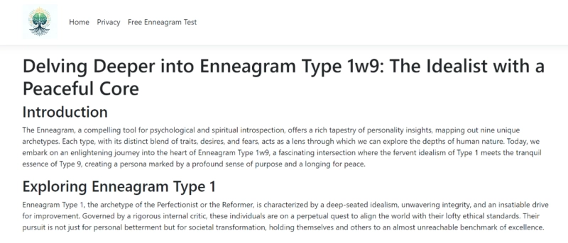 Delving Deeper into Enneagram Type 1w9 The Idealist with a Peaceful Core